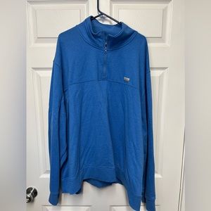 Ocean +Coast Blue 3/4 Zip Pullover Sweatshirt, 4XL